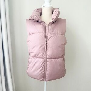 Old Navy Quilted Puffer Vest Light Pink / Islandic Mineral - Size S Tall - New
